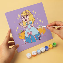Load image into Gallery viewer, Mini Paint by Numbers Set 7.9"x7.9" (6 pieces) - Fairytale Moments