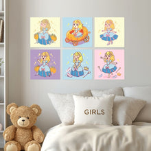 Load image into Gallery viewer, Mini Paint by Numbers Set 7.9"x7.9" (6 pieces) - Fairytale Moments
