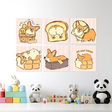 Load image into Gallery viewer, Mini Paint by Numbers Set 7.9"x7.9" (6 pieces) - Corgi Life