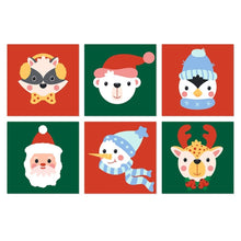 Load image into Gallery viewer, Mini Paint by Numbers Set 7.9"x7.9" (6 pieces) - Christmas Portraits Figured'Art