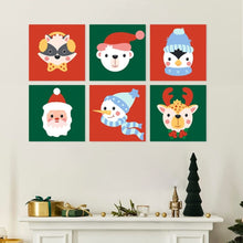 Load image into Gallery viewer, Mini Paint by Numbers Set 7.9"x7.9" (6 pieces) - Christmas Portraits