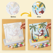 Load image into Gallery viewer, Mini Paint by Numbers Set 7.9"x7.9" (6 pieces) - Tropical Christmas