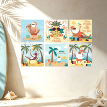 Load image into Gallery viewer, Mini Paint by Numbers Set 7.9"x7.9" (6 pieces) - Tropical Christmas
