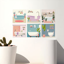 Load image into Gallery viewer, Mini Paint by Numbers Set 7.9"x7.9" (6 pieces) - Soak and Style