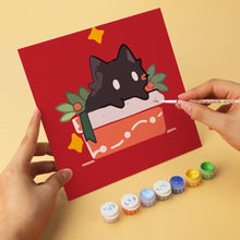 Load image into Gallery viewer, Mini Paint by Numbers Set 7.9"x7.9" (6 pieces) - Merry Little Cats