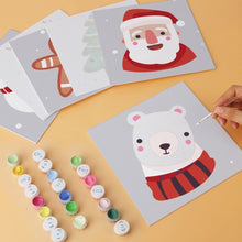 Load image into Gallery viewer, Mini Paint by Numbers Set 7.9"x7.9" (6 pieces) - Classic Xmas Set