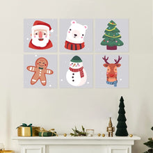 Load image into Gallery viewer, Mini Paint by Numbers Set 7.9"x7.9" (6 pieces) - Classic Xmas Set
