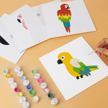 Load image into Gallery viewer, Mini Paint by Numbers Set 7.9"x7.9" (6 pieces) - Tropical Birds