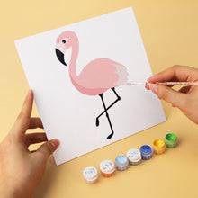 Load image into Gallery viewer, Mini Paint by Numbers Set 7.9"x7.9" (6 pieces) - Tropical Birds