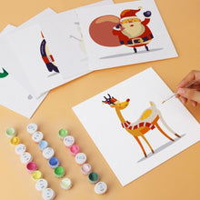 Load image into Gallery viewer, Mini Paint by Numbers Set 7.9"x7.9" (6 pieces) - Mini Christmas Friends