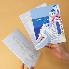 Load image into Gallery viewer, Mini Paint by Numbers Set 5.9"x7.9" (6 pieces) - Greek Postcard