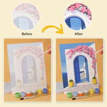 Load image into Gallery viewer, Mini Paint by Numbers Set 5.9"x7.9" (6 pieces) - Greek Postcard