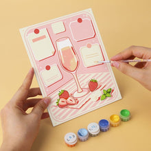 Load image into Gallery viewer, Mini Paint by Numbers Set 5.9"x7.9" (6 pieces) - Aperitivo Hour