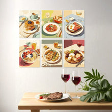 Load image into Gallery viewer, Mini Paint by Numbers Set 5.9"x7.9" (6 pieces) - Gourmet Moments
