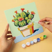 Load image into Gallery viewer, Mini Paint by Numbers Set 7.9"x7.9" (6 pieces) - Prickly and Pretty