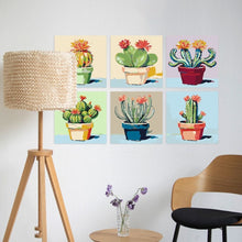 Load image into Gallery viewer, Mini Paint by Numbers Set 7.9"x7.9" (6 pieces) - Prickly and Pretty