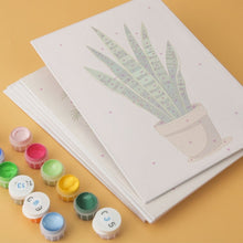Load image into Gallery viewer, Mini Paint by Numbers Set 5.9"x7.9" (6 pieces) - Rooted in Green