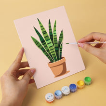 Load image into Gallery viewer, Mini Paint by Numbers Set 5.9"x7.9" (6 pieces) - Rooted in Green