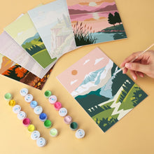 Load image into Gallery viewer, Mini Paint by Numbers Set 5.9"x7.9" (6 pieces) - Nature's Palette