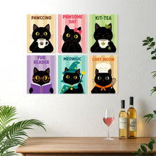 Load image into Gallery viewer, Mini Paint by Numbers Set 5.9"x7.9" (6 pieces) - Meowgic