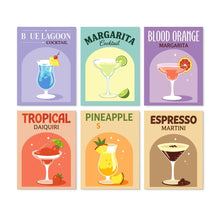 Load image into Gallery viewer, Mini Paint by Numbers Set 5.9"x7.9" (6 pieces) - Cocktail Hour Figured'Art