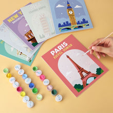 Load image into Gallery viewer, Mini Paint by Numbers Set 5.9"x7.9" (6 pieces) - World Landmarks Collection