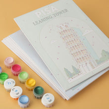 Load image into Gallery viewer, Mini Paint by Numbers Set 5.9"x7.9" (6 pieces) - World Landmarks Collection