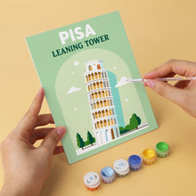 Load image into Gallery viewer, Mini Paint by Numbers Set 5.9"x7.9" (6 pieces) - World Landmarks Collection