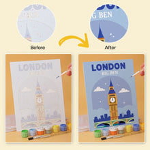 Load image into Gallery viewer, Mini Paint by Numbers Set 5.9"x7.9" (6 pieces) - World Landmarks Collection