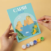 Load image into Gallery viewer, Mini Paint by Numbers Set 5.9"x7.9" (6 pieces) - Mediterranean Escapes