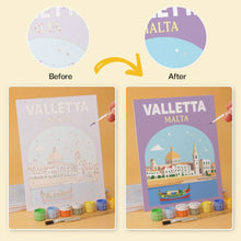 Load image into Gallery viewer, Mini Paint by Numbers Set 5.9"x7.9" (6 pieces) - Mediterranean Escapes