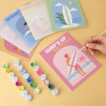 Load image into Gallery viewer, Mini Paint by Numbers Set 5.9"x7.9" (6 pieces) - Seaside Wanderlust
