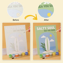 Load image into Gallery viewer, Mini Paint by Numbers Set 5.9"x7.9" (6 pieces) - Seaside Wanderlust