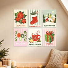 Load image into Gallery viewer, Mini Paint by Numbers Set 5.9"x7.9" (6 pieces) - Warm Wishes Collection