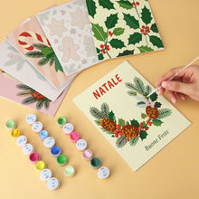 Load image into Gallery viewer, Mini Paint by Numbers Set 5.9"x7.9" (6 pieces) - Christmas Details