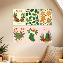 Load image into Gallery viewer, Mini Paint by Numbers Set 5.9"x7.9" (6 pieces) - Christmas Details