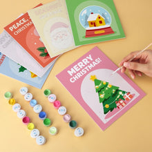 Load image into Gallery viewer, Mini Paint by Numbers Set 5.9"x7.9" (6 pieces) - Christmas Cheer 1