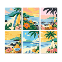 Load image into Gallery viewer, Mini Paint by Numbers Set 5.9"x7.9" (6 pieces) - Endless Summer Figured'Art