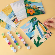 Load image into Gallery viewer, Mini Paint by Numbers Set 5.9"x7.9" (6 pieces) - Endless Summer