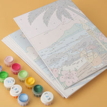 Load image into Gallery viewer, Mini Paint by Numbers Set 5.9"x7.9" (6 pieces) - Endless Summer