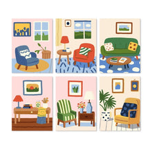 Load image into Gallery viewer, Mini Paint by Numbers Set 5.9"x7.9" (6 pieces) - Home Corners Figured'Art