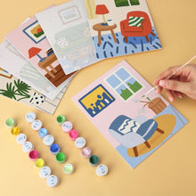 Load image into Gallery viewer, Mini Paint by Numbers Set 5.9"x7.9" (6 pieces) - Home Corners