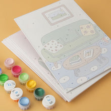 Load image into Gallery viewer, Mini Paint by Numbers Set 5.9"x7.9" (6 pieces) - Home Corners
