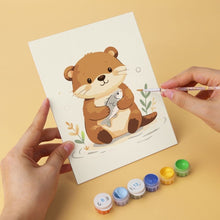 Load image into Gallery viewer, Mini Paint by Numbers Set 5.9"x7.9" (6 pieces) - Playful Pups