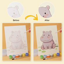 Load image into Gallery viewer, Mini Paint by Numbers Set 5.9"x7.9" (6 pieces) - Playful Pups
