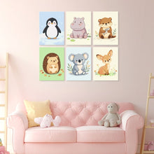 Load image into Gallery viewer, Mini Paint by Numbers Set 5.9"x7.9" (6 pieces) - Playful Pups