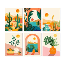 Load image into Gallery viewer, Mini Paint by Numbers Set 5.9"x7.9" (6 pieces) - Warm Sands Figured'Art