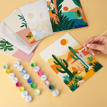 Load image into Gallery viewer, Mini Paint by Numbers Set 5.9"x7.9" (6 pieces) - Warm Sands