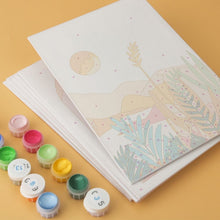 Load image into Gallery viewer, Mini Paint by Numbers Set 5.9"x7.9" (6 pieces) - Warm Sands