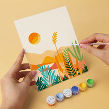 Load image into Gallery viewer, Mini Paint by Numbers Set 5.9"x7.9" (6 pieces) - Warm Sands